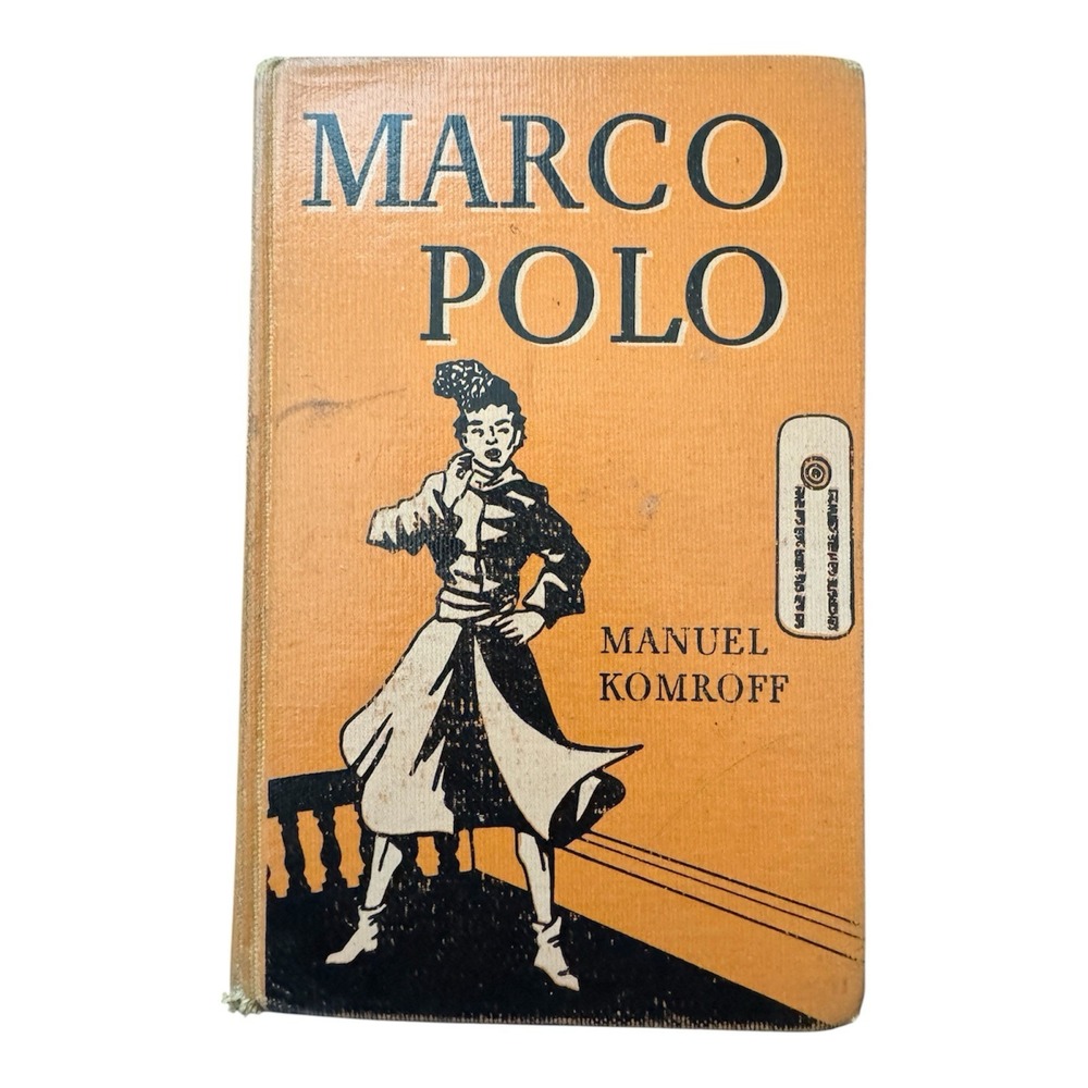 Marco Polo Manuel Komroff 1953 Hardcover Illustrated Edgard Cirlin Vintage Book